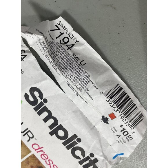 Y2K Simplicity 7194 Sewing Pattern Size U 16-20 Misses Miss Petite Dress UNCUT - Picture 6 of 7